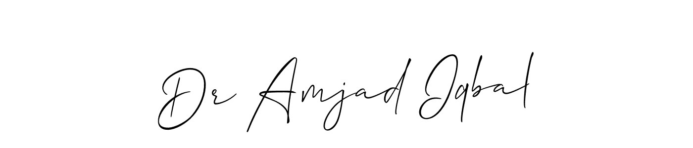 Allison_Script is a professional signature style that is perfect for those who want to add a touch of class to their signature. It is also a great choice for those who want to make their signature more unique. Get Dr Amjad Iqbal name to fancy signature for free. Dr Amjad Iqbal signature style 2 images and pictures png