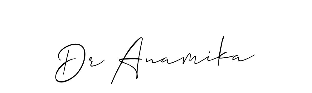 Dr Anamika stylish signature style. Best Handwritten Sign (Allison_Script) for my name. Handwritten Signature Collection Ideas for my name Dr Anamika. Dr Anamika signature style 2 images and pictures png