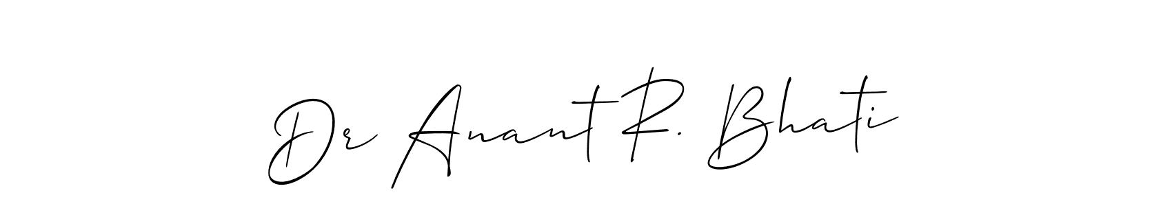 You should practise on your own different ways (Allison_Script) to write your name (Dr Anant R. Bhati) in signature. don't let someone else do it for you. Dr Anant R. Bhati signature style 2 images and pictures png