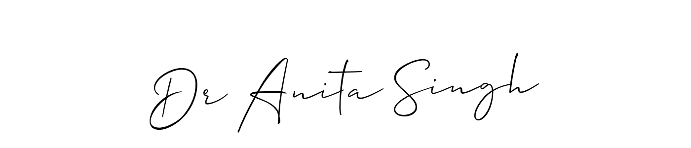 Also You can easily find your signature by using the search form. We will create Dr Anita Singh name handwritten signature images for you free of cost using Allison_Script sign style. Dr Anita Singh signature style 2 images and pictures png