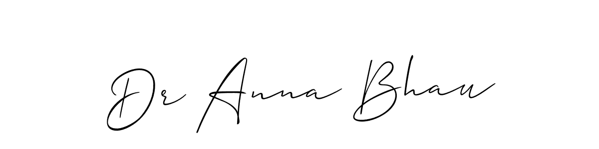 Design your own signature with our free online signature maker. With this signature software, you can create a handwritten (Allison_Script) signature for name Dr Anna Bhau. Dr Anna Bhau signature style 2 images and pictures png