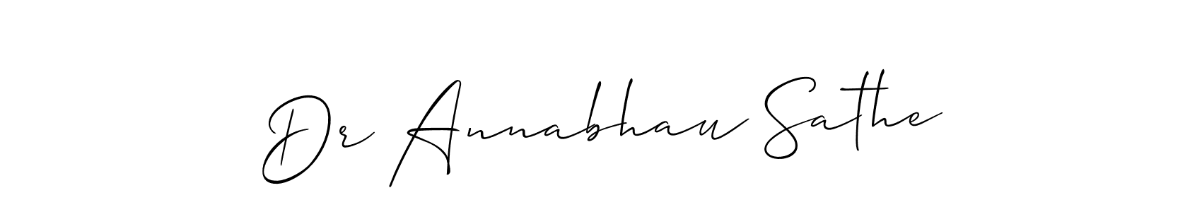 It looks lik you need a new signature style for name Dr Annabhau Sathe. Design unique handwritten (Allison_Script) signature with our free signature maker in just a few clicks. Dr Annabhau Sathe signature style 2 images and pictures png