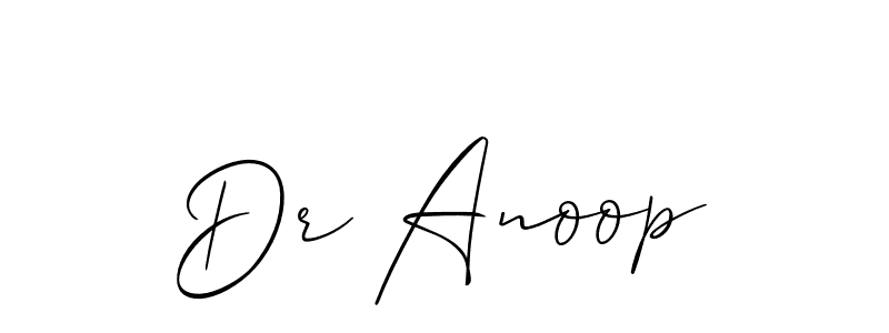 Create a beautiful signature design for name Dr Anoop. With this signature (Allison_Script) fonts, you can make a handwritten signature for free. Dr Anoop signature style 2 images and pictures png