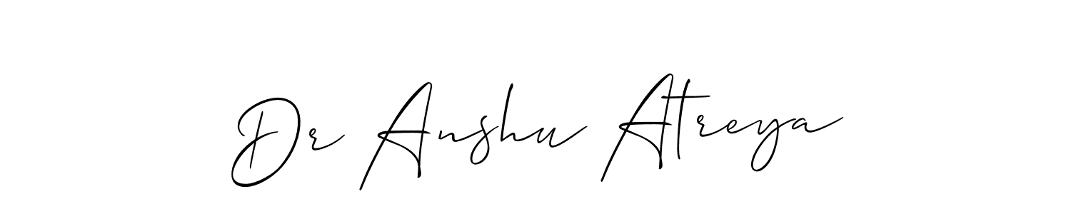 Also You can easily find your signature by using the search form. We will create Dr Anshu Atreya name handwritten signature images for you free of cost using Allison_Script sign style. Dr Anshu Atreya signature style 2 images and pictures png