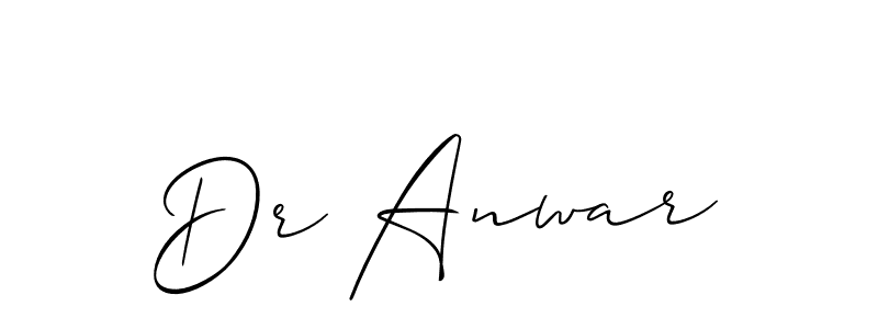 Similarly Allison_Script is the best handwritten signature design. Signature creator online .You can use it as an online autograph creator for name Dr Anwar. Dr Anwar signature style 2 images and pictures png