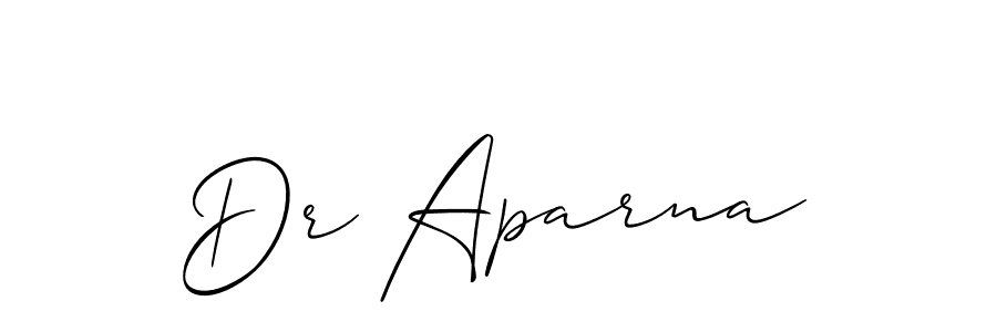 Make a short Dr Aparna signature style. Manage your documents anywhere anytime using Allison_Script. Create and add eSignatures, submit forms, share and send files easily. Dr Aparna signature style 2 images and pictures png