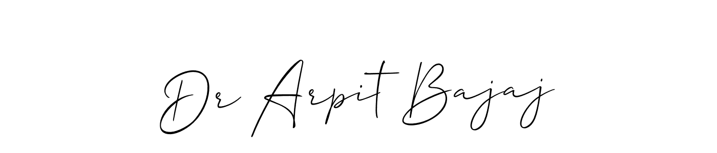 How to make Dr Arpit Bajaj name signature. Use Allison_Script style for creating short signs online. This is the latest handwritten sign. Dr Arpit Bajaj signature style 2 images and pictures png