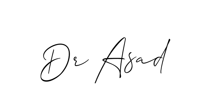 Similarly Allison_Script is the best handwritten signature design. Signature creator online .You can use it as an online autograph creator for name Dr Asad. Dr Asad signature style 2 images and pictures png
