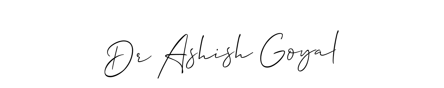 How to Draw Dr Ashish Goyal signature style? Allison_Script is a latest design signature styles for name Dr Ashish Goyal. Dr Ashish Goyal signature style 2 images and pictures png