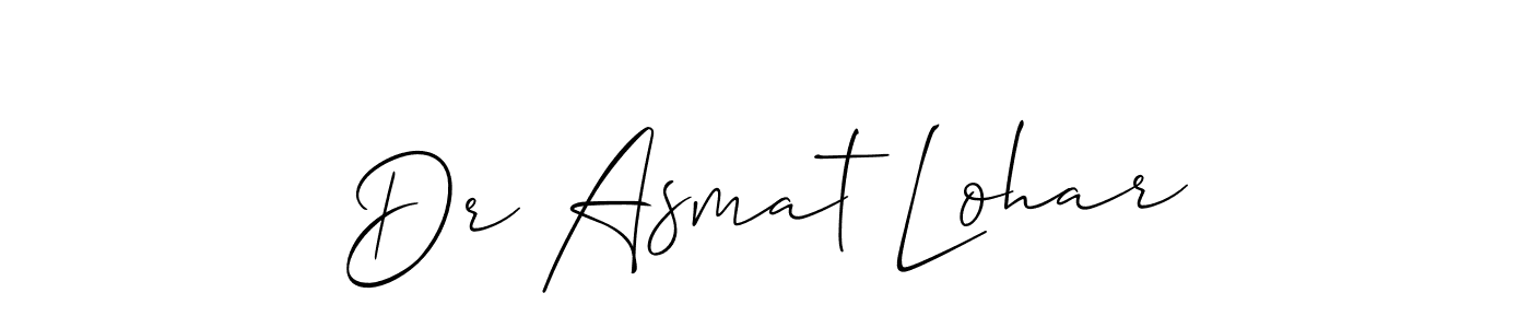 See photos of Dr Asmat Lohar official signature by Spectra . Check more albums & portfolios. Read reviews & check more about Allison_Script font. Dr Asmat Lohar signature style 2 images and pictures png