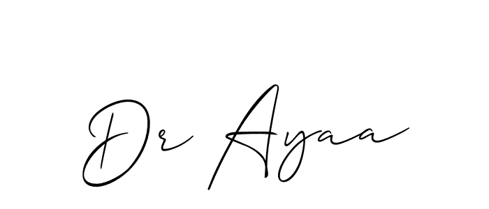 How to make Dr Ayaa signature? Allison_Script is a professional autograph style. Create handwritten signature for Dr Ayaa name. Dr Ayaa signature style 2 images and pictures png