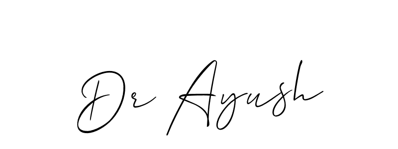 Allison_Script is a professional signature style that is perfect for those who want to add a touch of class to their signature. It is also a great choice for those who want to make their signature more unique. Get Dr Ayush name to fancy signature for free. Dr Ayush signature style 2 images and pictures png