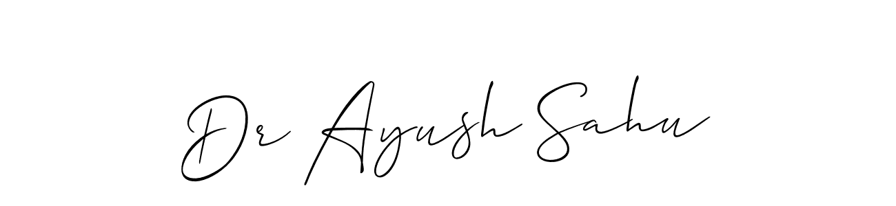 Also You can easily find your signature by using the search form. We will create Dr Ayush Sahu name handwritten signature images for you free of cost using Allison_Script sign style. Dr Ayush Sahu signature style 2 images and pictures png