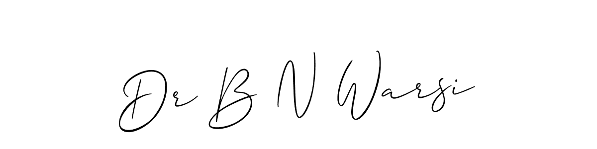 It looks lik you need a new signature style for name Dr B N Warsi. Design unique handwritten (Allison_Script) signature with our free signature maker in just a few clicks. Dr B N Warsi signature style 2 images and pictures png