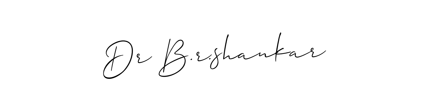 Create a beautiful signature design for name Dr B.r.shankar. With this signature (Allison_Script) fonts, you can make a handwritten signature for free. Dr B.r.shankar signature style 2 images and pictures png