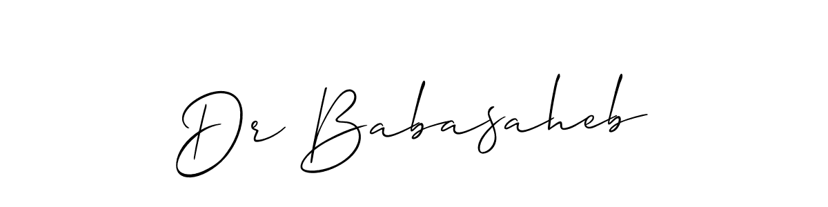 Create a beautiful signature design for name Dr Babasaheb. With this signature (Allison_Script) fonts, you can make a handwritten signature for free. Dr Babasaheb signature style 2 images and pictures png