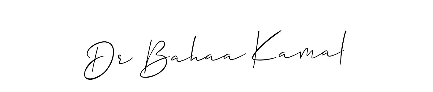 Allison_Script is a professional signature style that is perfect for those who want to add a touch of class to their signature. It is also a great choice for those who want to make their signature more unique. Get Dr Bahaa Kamal name to fancy signature for free. Dr Bahaa Kamal signature style 2 images and pictures png