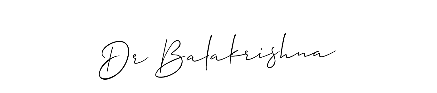 The best way (Allison_Script) to make a short signature is to pick only two or three words in your name. The name Dr Balakrishna include a total of six letters. For converting this name. Dr Balakrishna signature style 2 images and pictures png