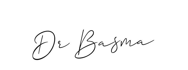 Also we have Dr Basma name is the best signature style. Create professional handwritten signature collection using Allison_Script autograph style. Dr Basma signature style 2 images and pictures png