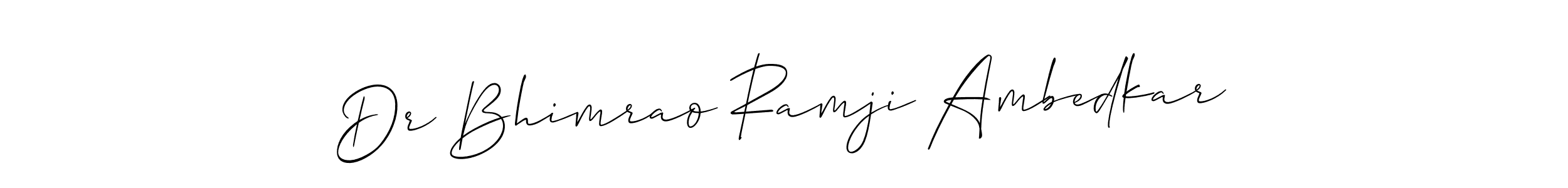 Make a beautiful signature design for name Dr Bhimrao Ramji Ambedkar. With this signature (Allison_Script) style, you can create a handwritten signature for free. Dr Bhimrao Ramji Ambedkar signature style 2 images and pictures png