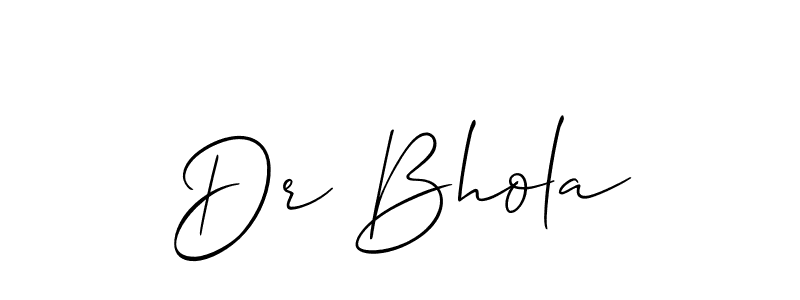 Also we have Dr Bhola name is the best signature style. Create professional handwritten signature collection using Allison_Script autograph style. Dr Bhola signature style 2 images and pictures png