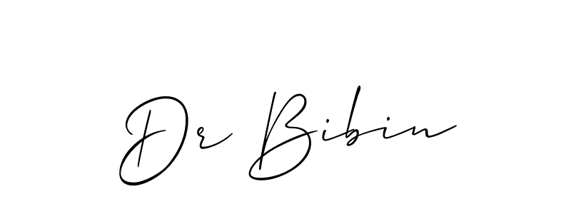 The best way (Allison_Script) to make a short signature is to pick only two or three words in your name. The name Dr Bibin include a total of six letters. For converting this name. Dr Bibin signature style 2 images and pictures png