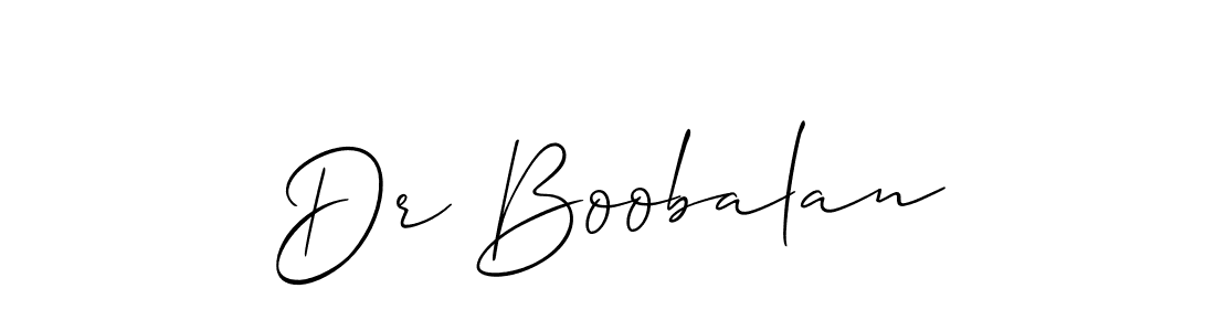 Also You can easily find your signature by using the search form. We will create Dr Boobalan name handwritten signature images for you free of cost using Allison_Script sign style. Dr Boobalan signature style 2 images and pictures png