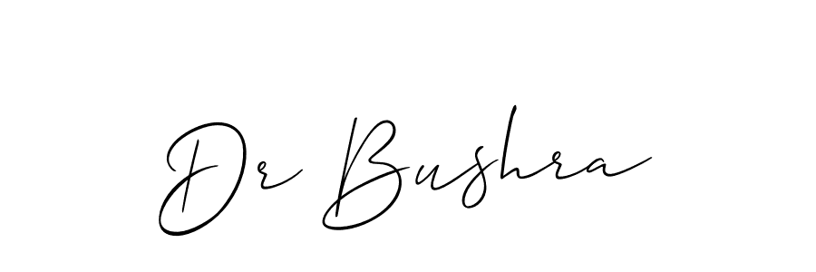 The best way (Allison_Script) to make a short signature is to pick only two or three words in your name. The name Dr Bushra include a total of six letters. For converting this name. Dr Bushra signature style 2 images and pictures png