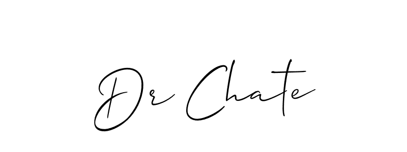 You should practise on your own different ways (Allison_Script) to write your name (Dr Chate) in signature. don't let someone else do it for you. Dr Chate signature style 2 images and pictures png