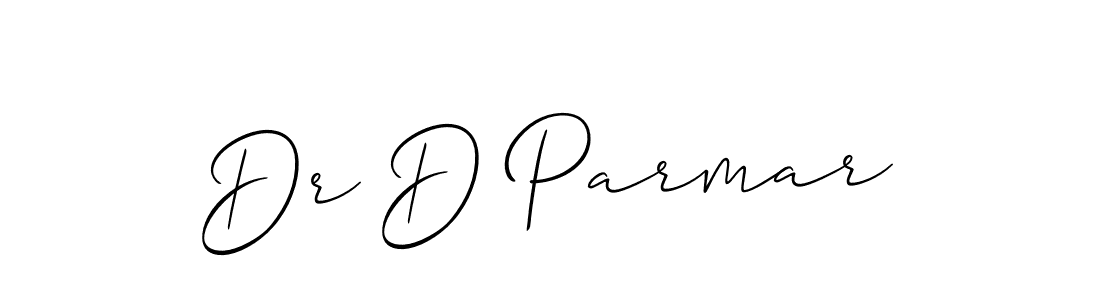 The best way (Allison_Script) to make a short signature is to pick only two or three words in your name. The name Dr D Parmar include a total of six letters. For converting this name. Dr D Parmar signature style 2 images and pictures png