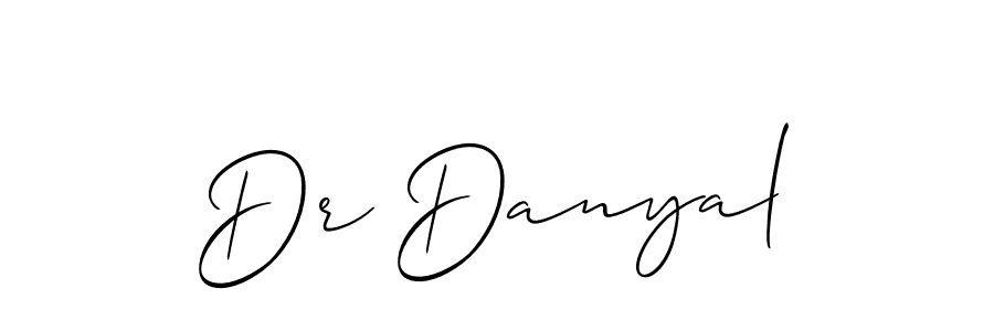 You should practise on your own different ways (Allison_Script) to write your name (Dr Danyal) in signature. don't let someone else do it for you. Dr Danyal signature style 2 images and pictures png