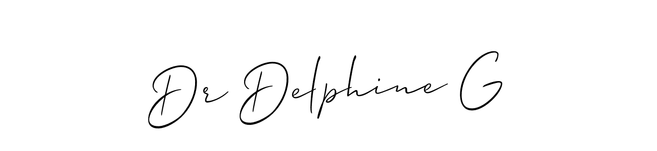Make a short Dr Delphine G signature style. Manage your documents anywhere anytime using Allison_Script. Create and add eSignatures, submit forms, share and send files easily. Dr Delphine G signature style 2 images and pictures png