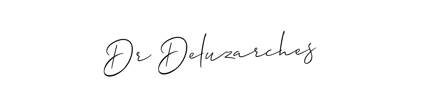 This is the best signature style for the Dr Deluzarches name. Also you like these signature font (Allison_Script). Mix name signature. Dr Deluzarches signature style 2 images and pictures png