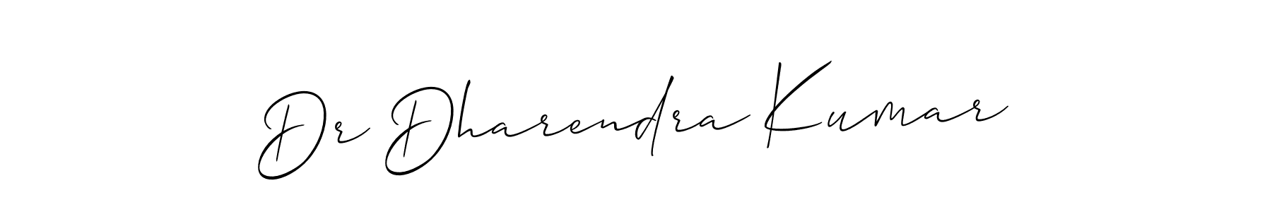 How to make Dr Dharendra Kumar signature? Allison_Script is a professional autograph style. Create handwritten signature for Dr Dharendra Kumar name. Dr Dharendra Kumar signature style 2 images and pictures png