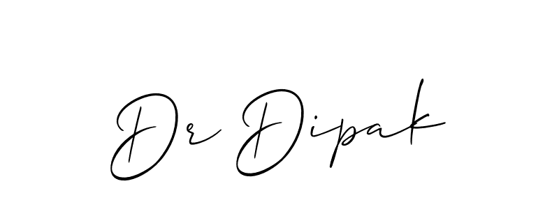 Make a beautiful signature design for name Dr Dipak. With this signature (Allison_Script) style, you can create a handwritten signature for free. Dr Dipak signature style 2 images and pictures png