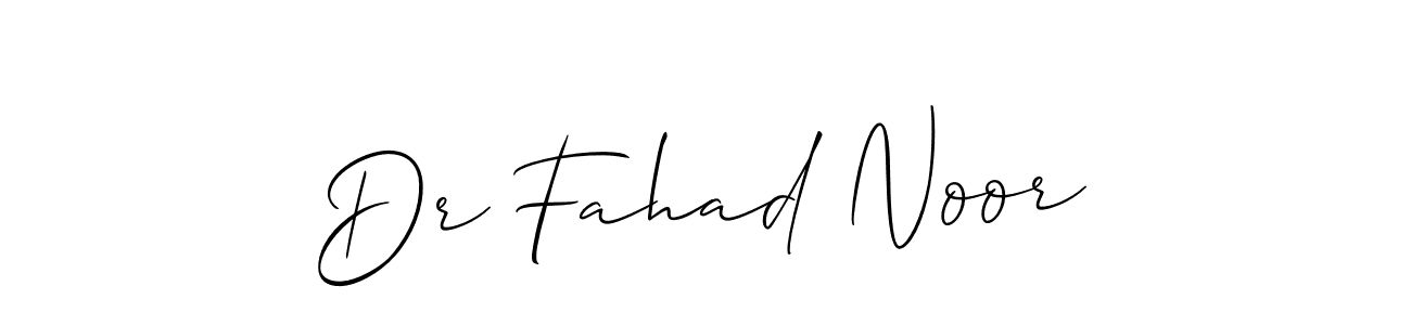 Create a beautiful signature design for name Dr Fahad Noor. With this signature (Allison_Script) fonts, you can make a handwritten signature for free. Dr Fahad Noor signature style 2 images and pictures png