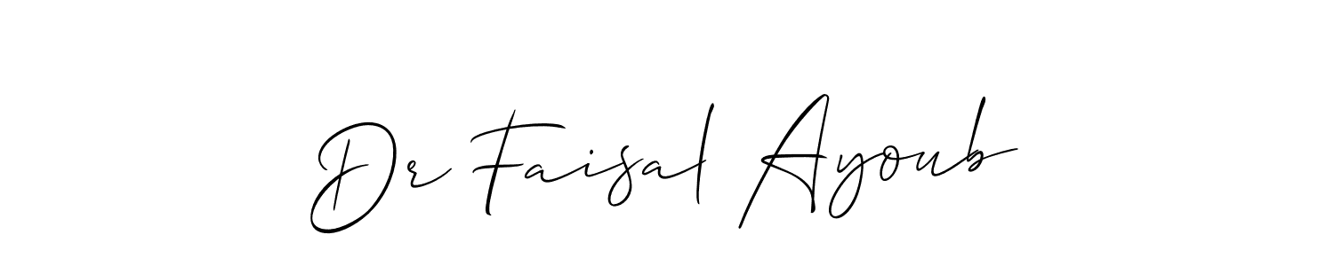 How to Draw Dr Faisal Ayoub signature style? Allison_Script is a latest design signature styles for name Dr Faisal Ayoub. Dr Faisal Ayoub signature style 2 images and pictures png