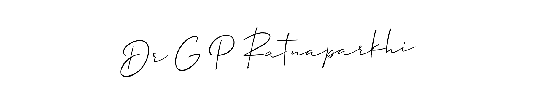 Dr G P Ratnaparkhi stylish signature style. Best Handwritten Sign (Allison_Script) for my name. Handwritten Signature Collection Ideas for my name Dr G P Ratnaparkhi. Dr G P Ratnaparkhi signature style 2 images and pictures png