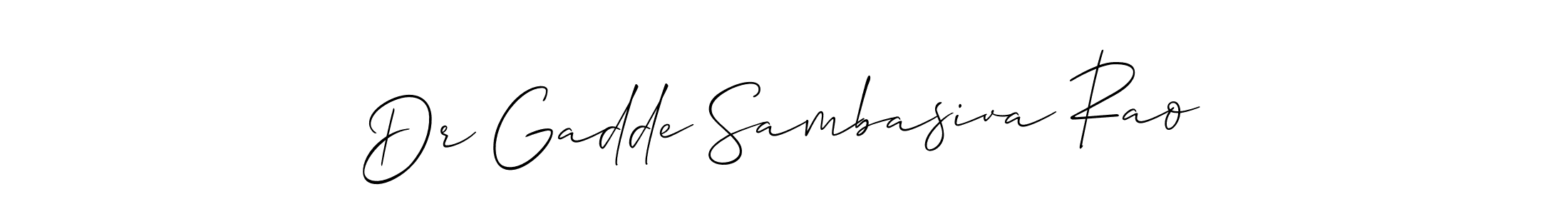 The best way (Allison_Script) to make a short signature is to pick only two or three words in your name. The name Dr Gadde Sambasiva Rao include a total of six letters. For converting this name. Dr Gadde Sambasiva Rao signature style 2 images and pictures png