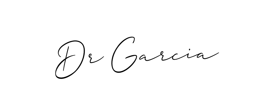Make a beautiful signature design for name Dr Garcia. With this signature (Allison_Script) style, you can create a handwritten signature for free. Dr Garcia signature style 2 images and pictures png