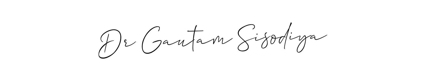 The best way (Allison_Script) to make a short signature is to pick only two or three words in your name. The name Dr Gautam Sisodiya include a total of six letters. For converting this name. Dr Gautam Sisodiya signature style 2 images and pictures png
