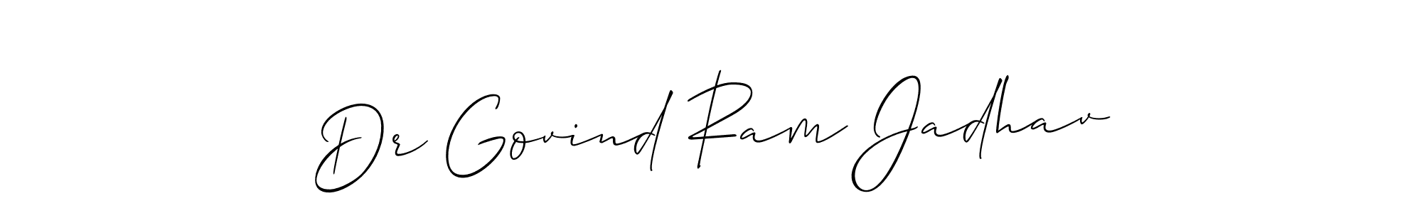 Design your own signature with our free online signature maker. With this signature software, you can create a handwritten (Allison_Script) signature for name Dr Govind Ram Jadhav. Dr Govind Ram Jadhav signature style 2 images and pictures png