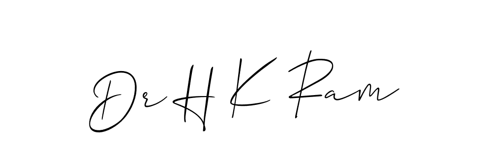 Similarly Allison_Script is the best handwritten signature design. Signature creator online .You can use it as an online autograph creator for name Dr H K Ram. Dr H K Ram signature style 2 images and pictures png