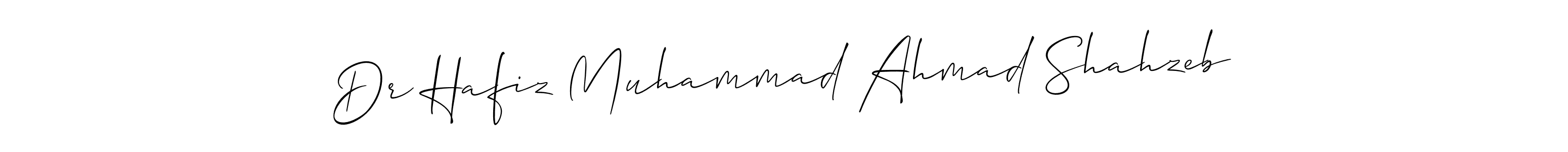 Design your own signature with our free online signature maker. With this signature software, you can create a handwritten (Allison_Script) signature for name Dr Hafiz Muhammad Ahmad Shahzeb. Dr Hafiz Muhammad Ahmad Shahzeb signature style 2 images and pictures png