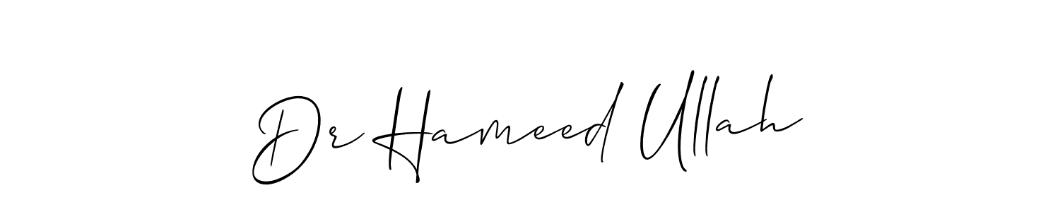 You should practise on your own different ways (Allison_Script) to write your name (Dr Hameed Ullah) in signature. don't let someone else do it for you. Dr Hameed Ullah signature style 2 images and pictures png