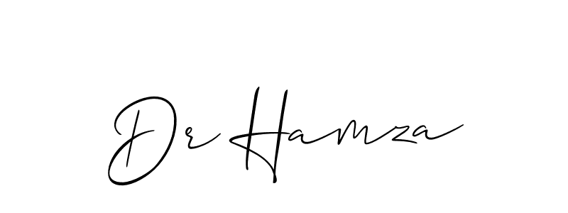 Use a signature maker to create a handwritten signature online. With this signature software, you can design (Allison_Script) your own signature for name Dr Hamza. Dr Hamza signature style 2 images and pictures png