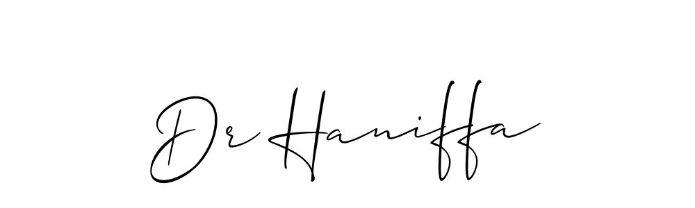 Create a beautiful signature design for name Dr Haniffa. With this signature (Allison_Script) fonts, you can make a handwritten signature for free. Dr Haniffa signature style 2 images and pictures png