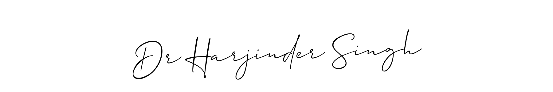Make a beautiful signature design for name Dr Harjinder Singh. With this signature (Allison_Script) style, you can create a handwritten signature for free. Dr Harjinder Singh signature style 2 images and pictures png