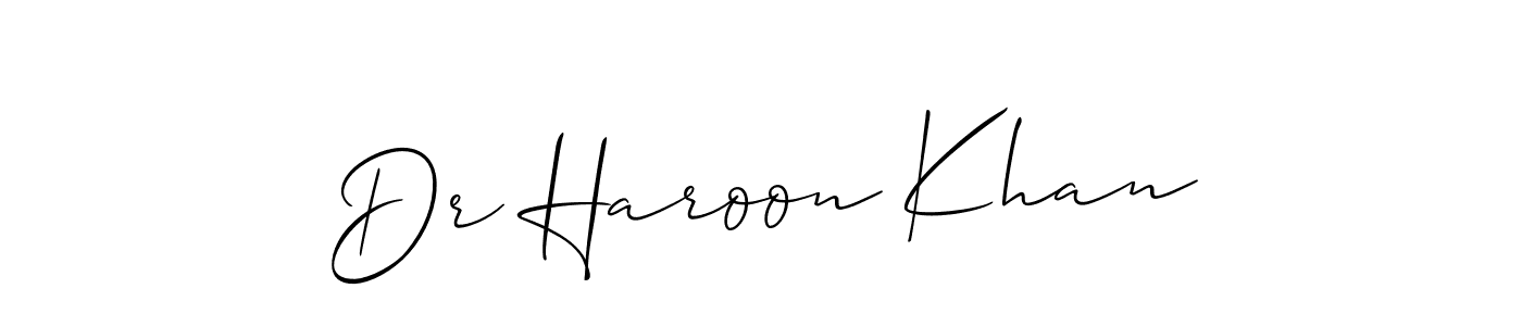 Dr Haroon Khan stylish signature style. Best Handwritten Sign (Allison_Script) for my name. Handwritten Signature Collection Ideas for my name Dr Haroon Khan. Dr Haroon Khan signature style 2 images and pictures png