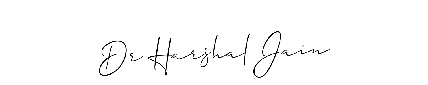 How to make Dr Harshal Jain signature? Allison_Script is a professional autograph style. Create handwritten signature for Dr Harshal Jain name. Dr Harshal Jain signature style 2 images and pictures png